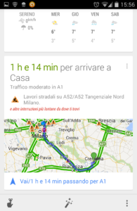 Google Now traffico