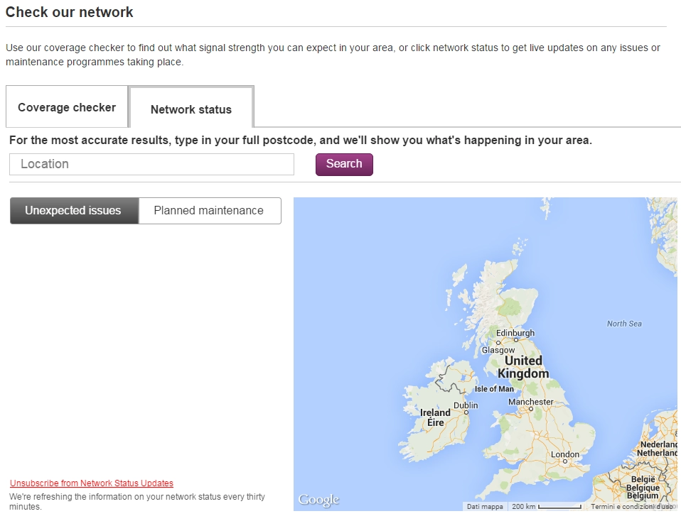 Check your coverage and get updates on the Vodafone network