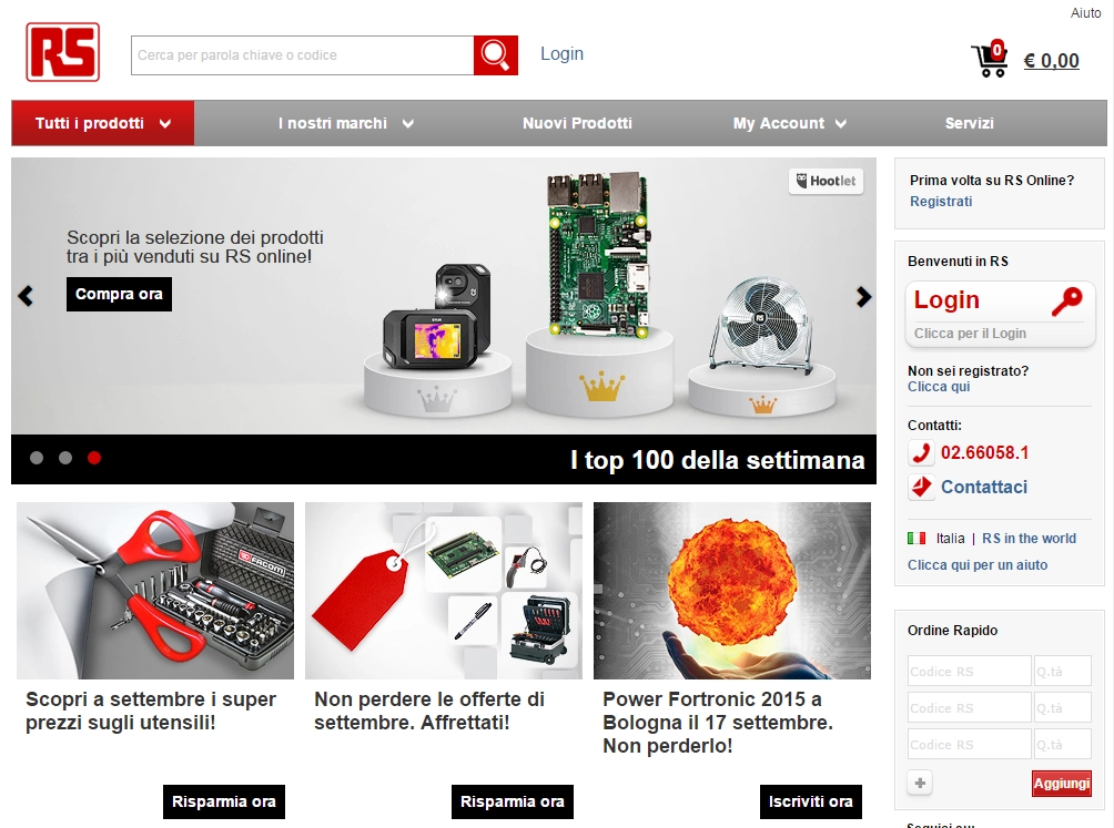 RS Components componenti elettronici ed elettrici