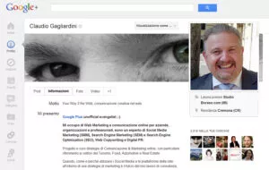 Googleplus, profilo utente